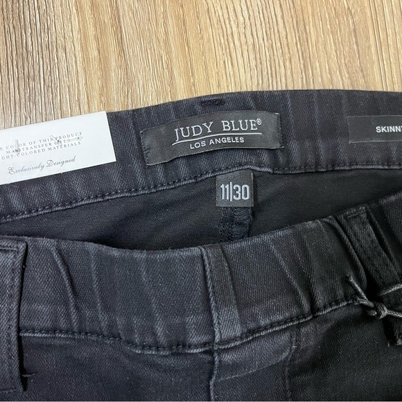 Judy Blue NWT Black Jean Denim Jeggings Skinny Fit Size 11 (30) - Picture 6 of 10